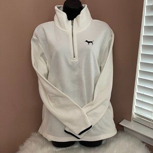 Long sleeved fleece PINK Victoria's Secret top.  Large